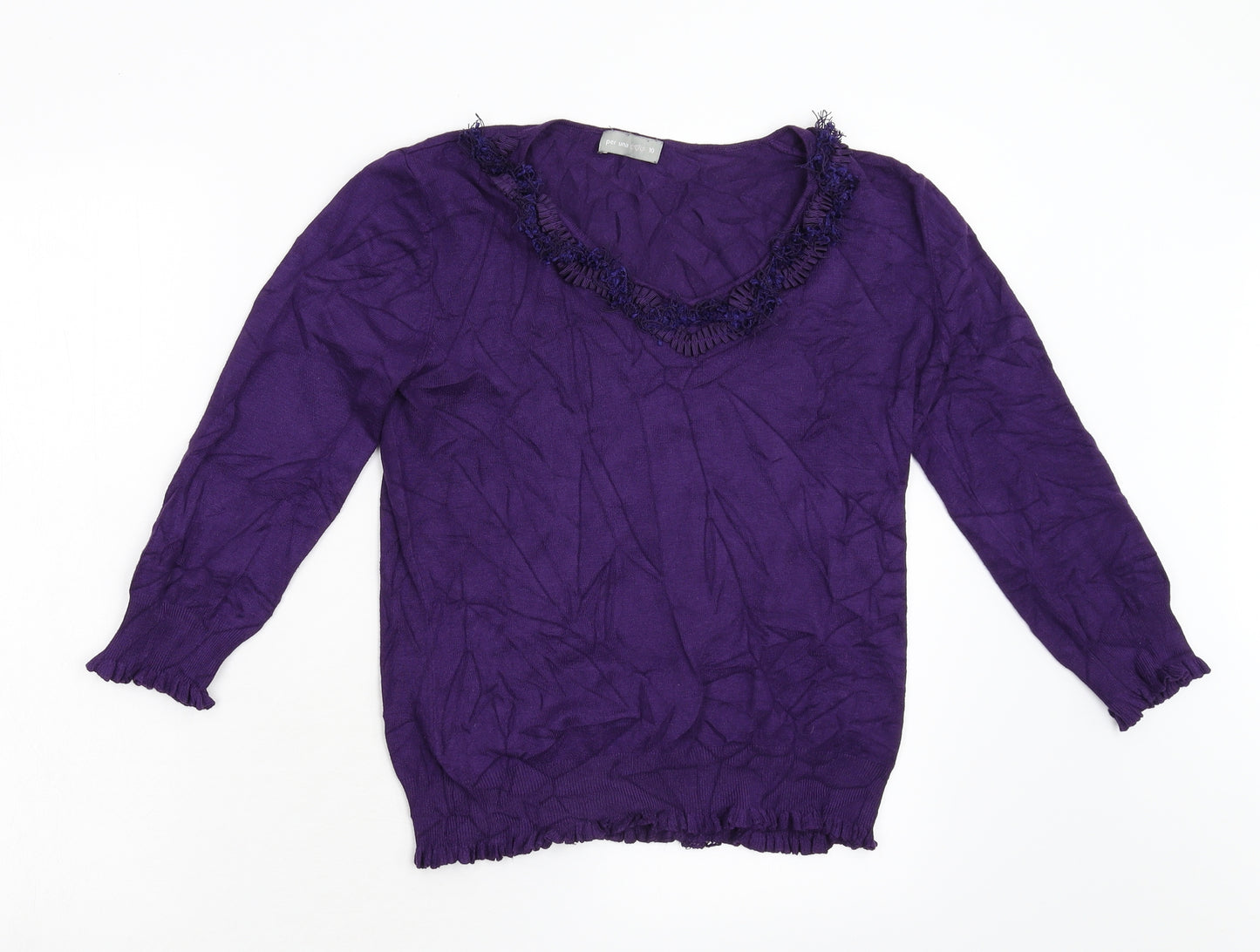 Per Una Womens Purple   Pullover Jumper Size 10