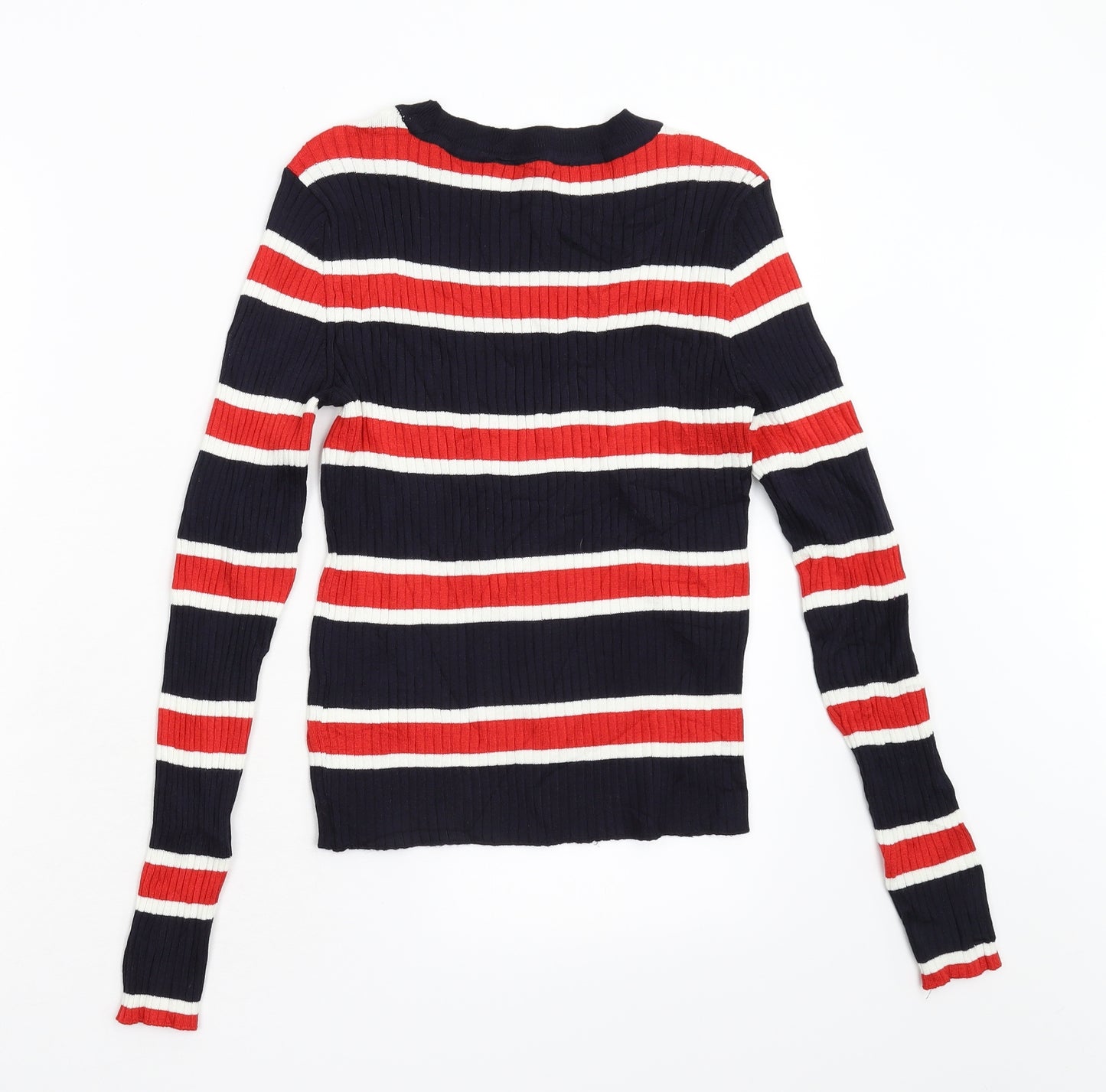 Divided Womens Multicoloured Striped  Pullover Jumper Size S