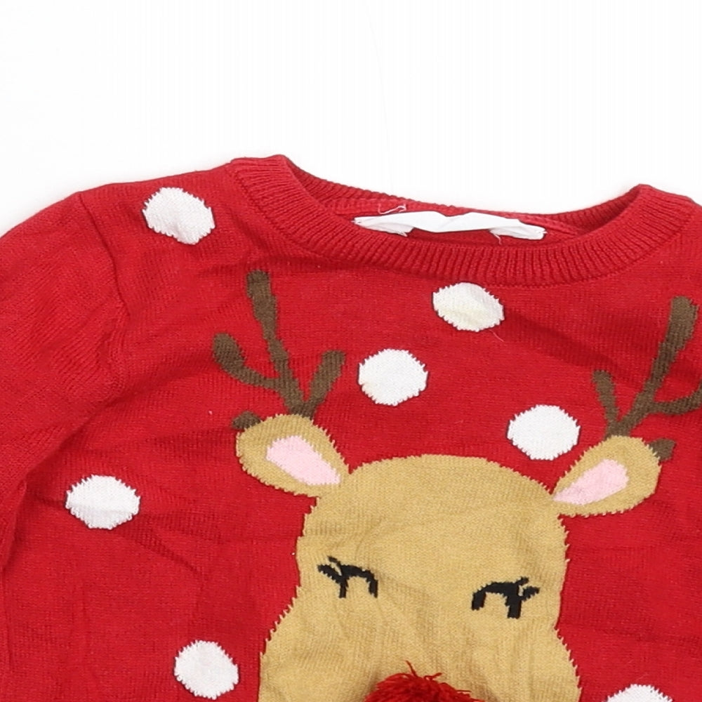 Primark Baby Red   Pullover Jumper Size 18-24 Months