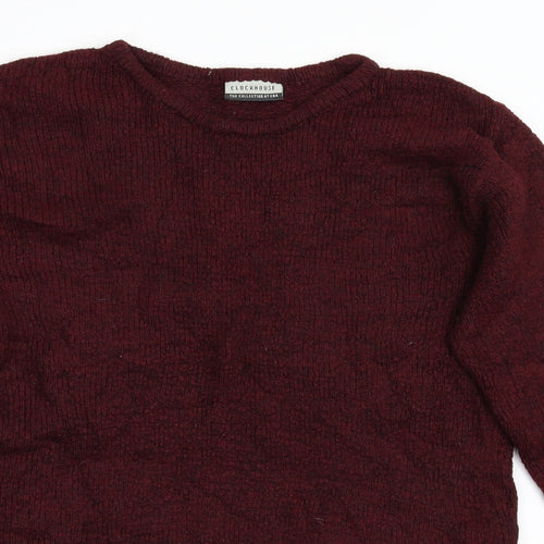 Clock House Womens Red   Pullover Jumper Size M