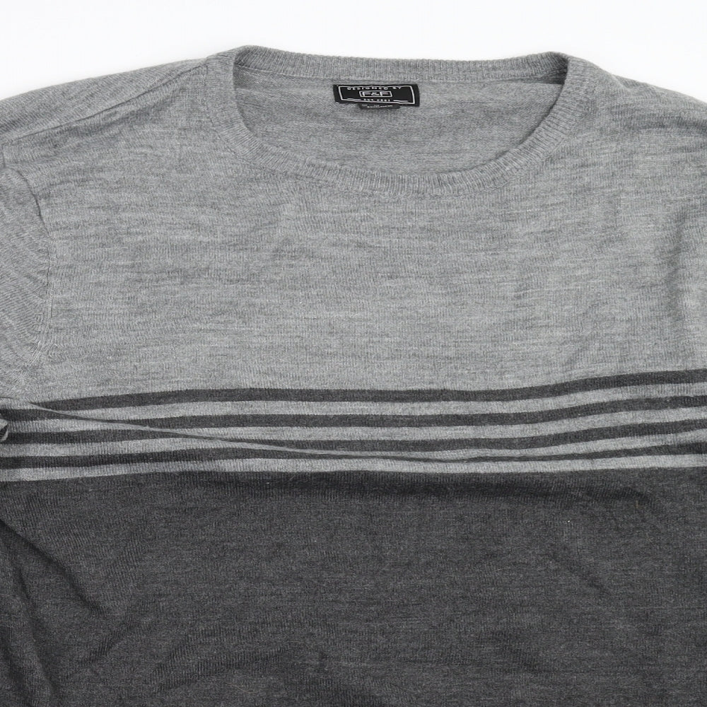 F&F Mens Grey   Pullover Jumper Size XL
