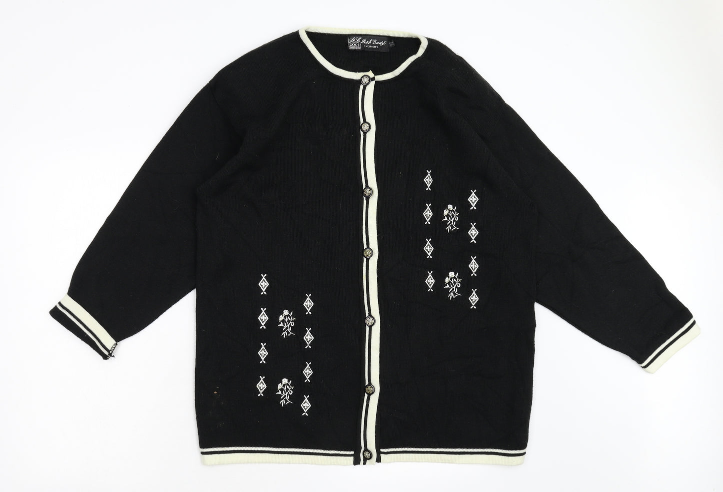 Rich Lady Womens Black   Cardigan Jumper One Size