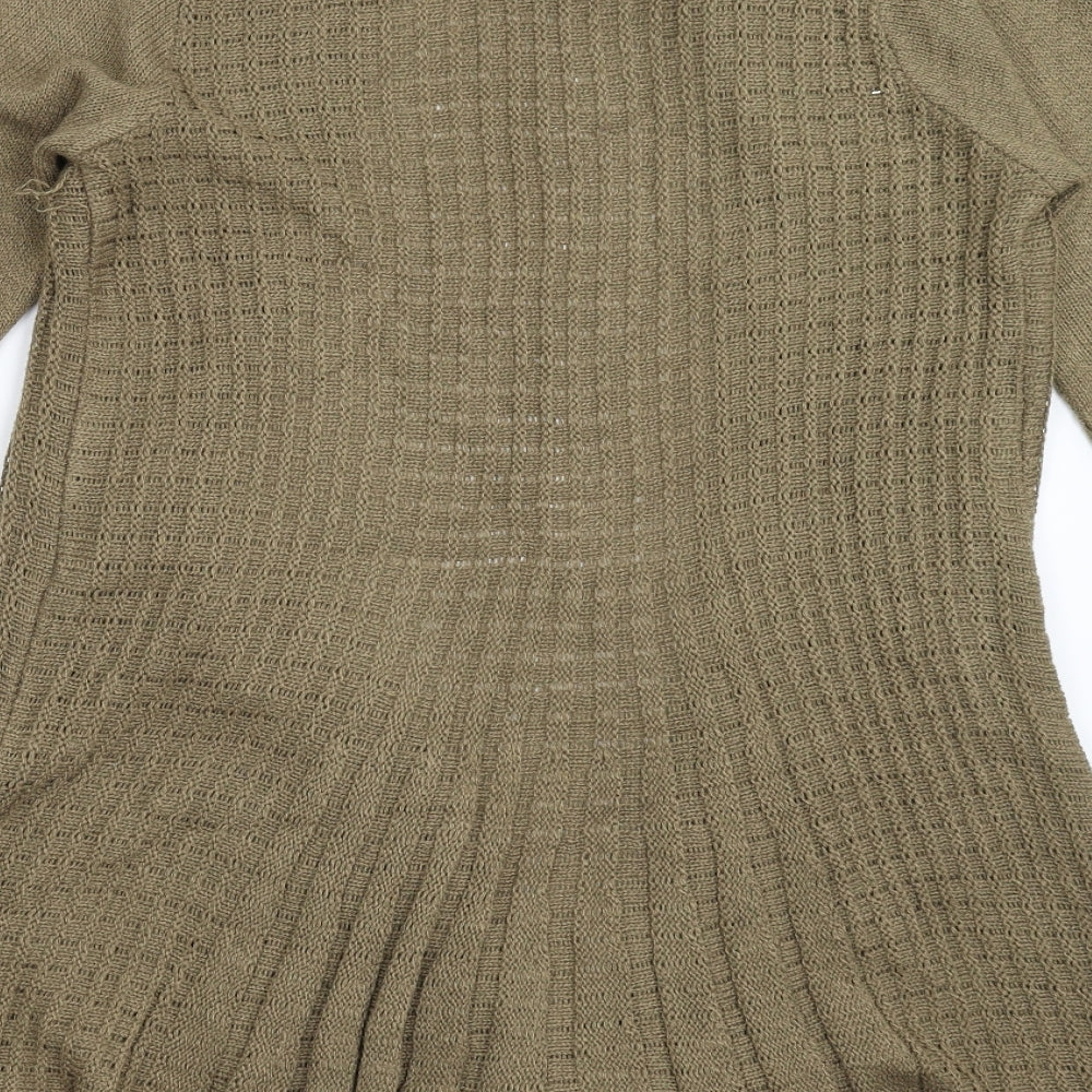 Pura Moda Womens Green   Cardigan Jumper Size M