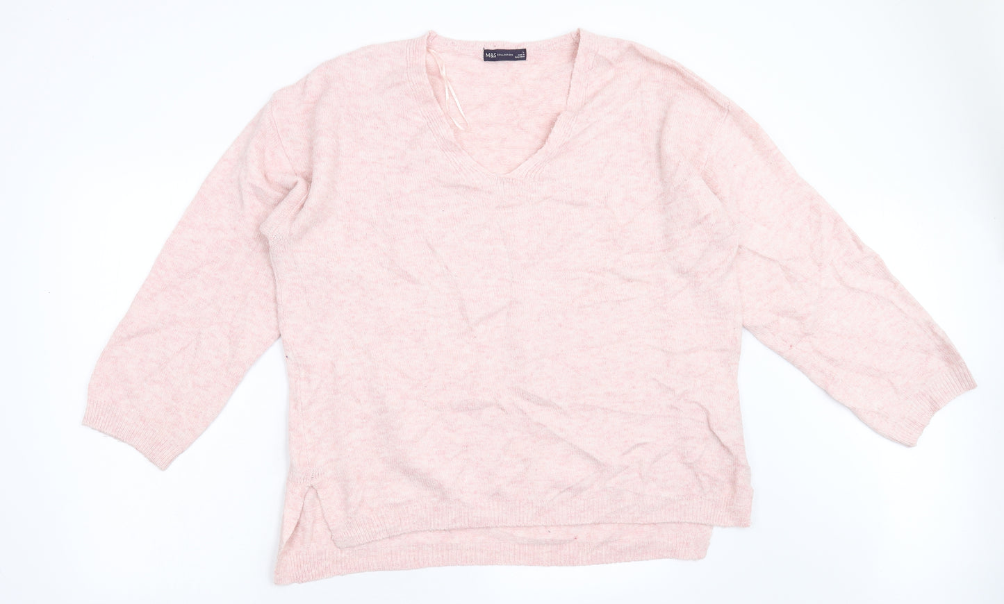 M&S Womens Pink   Pullover Jumper Size L