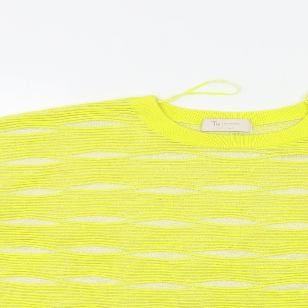 TU Womens Yellow   Pullover Jumper Size 12