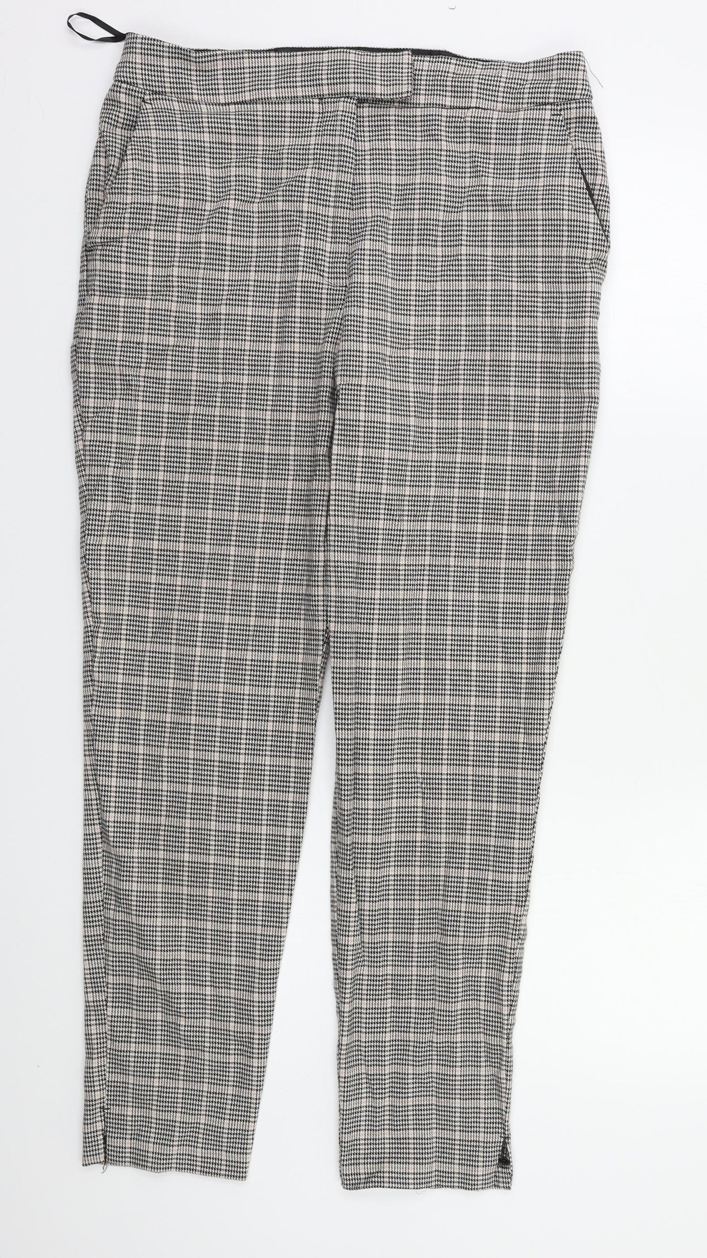F&F Womens Multicoloured Check  Trousers  Size 12 L27 in