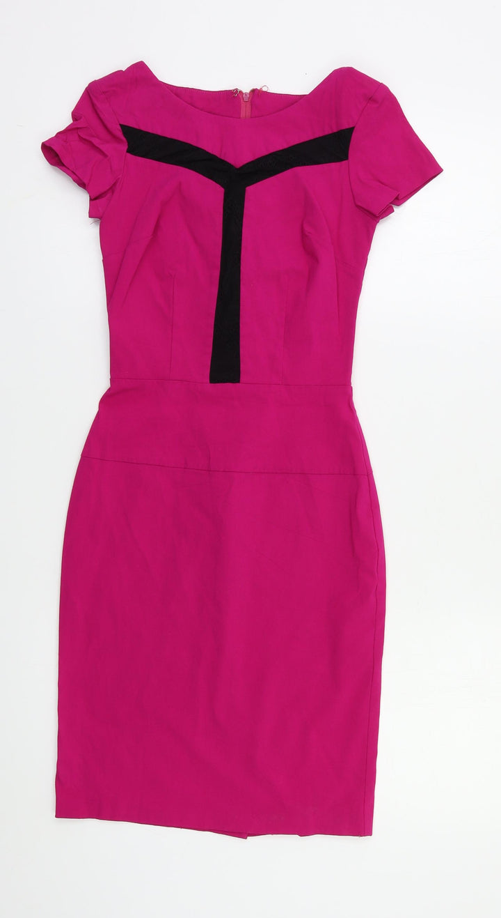 Hybrid Womens Pink Bodycon Size 6