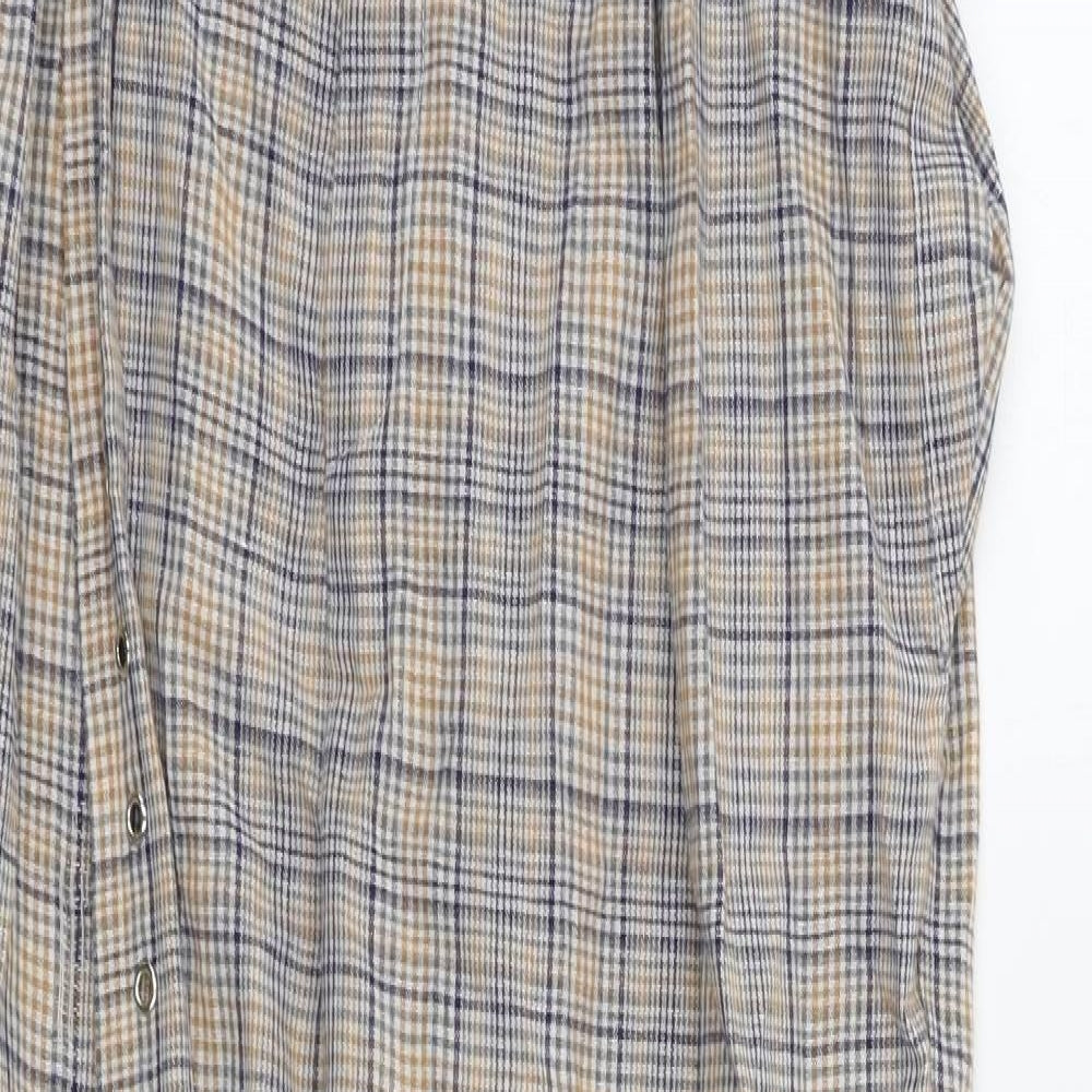 HEARTBREAK Womens Beige Check  Trousers  Size 12 L27 in
