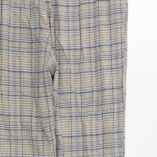 HEARTBREAK Womens Beige Check  Trousers  Size 12 L27 in