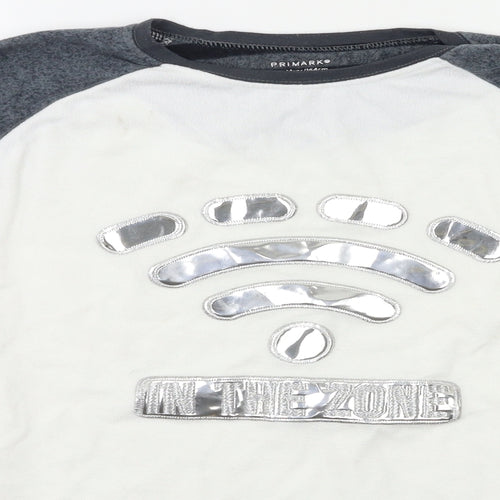 Primark Boys White    Pyjama Top Size 13 Years