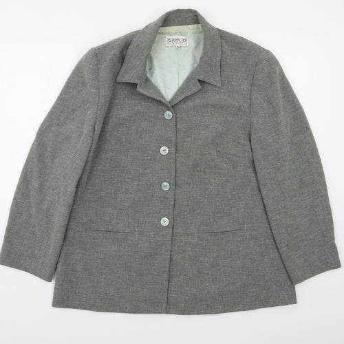 Gold by Michael H Womens Green   Jacket Blazer Size 16