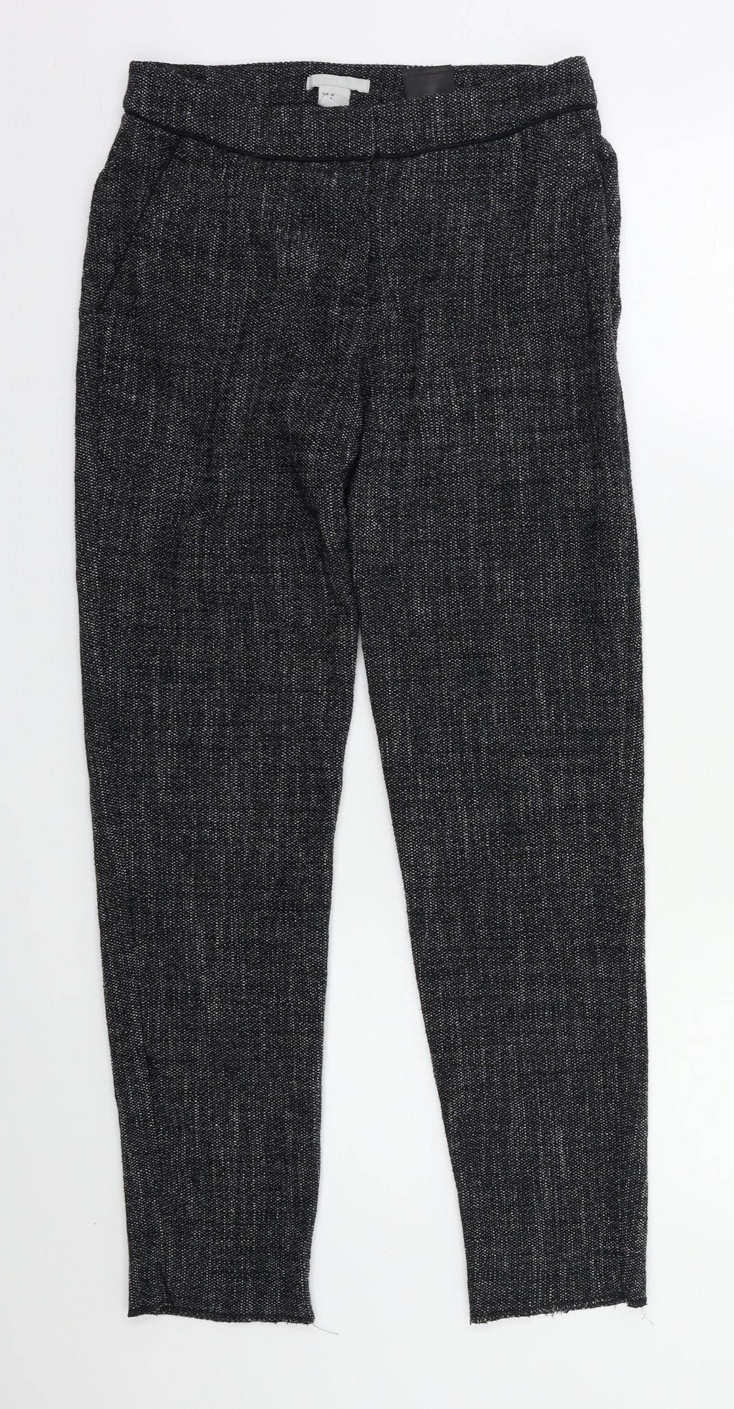 H&M Womens Grey   Trousers  Size 6 L25 in
