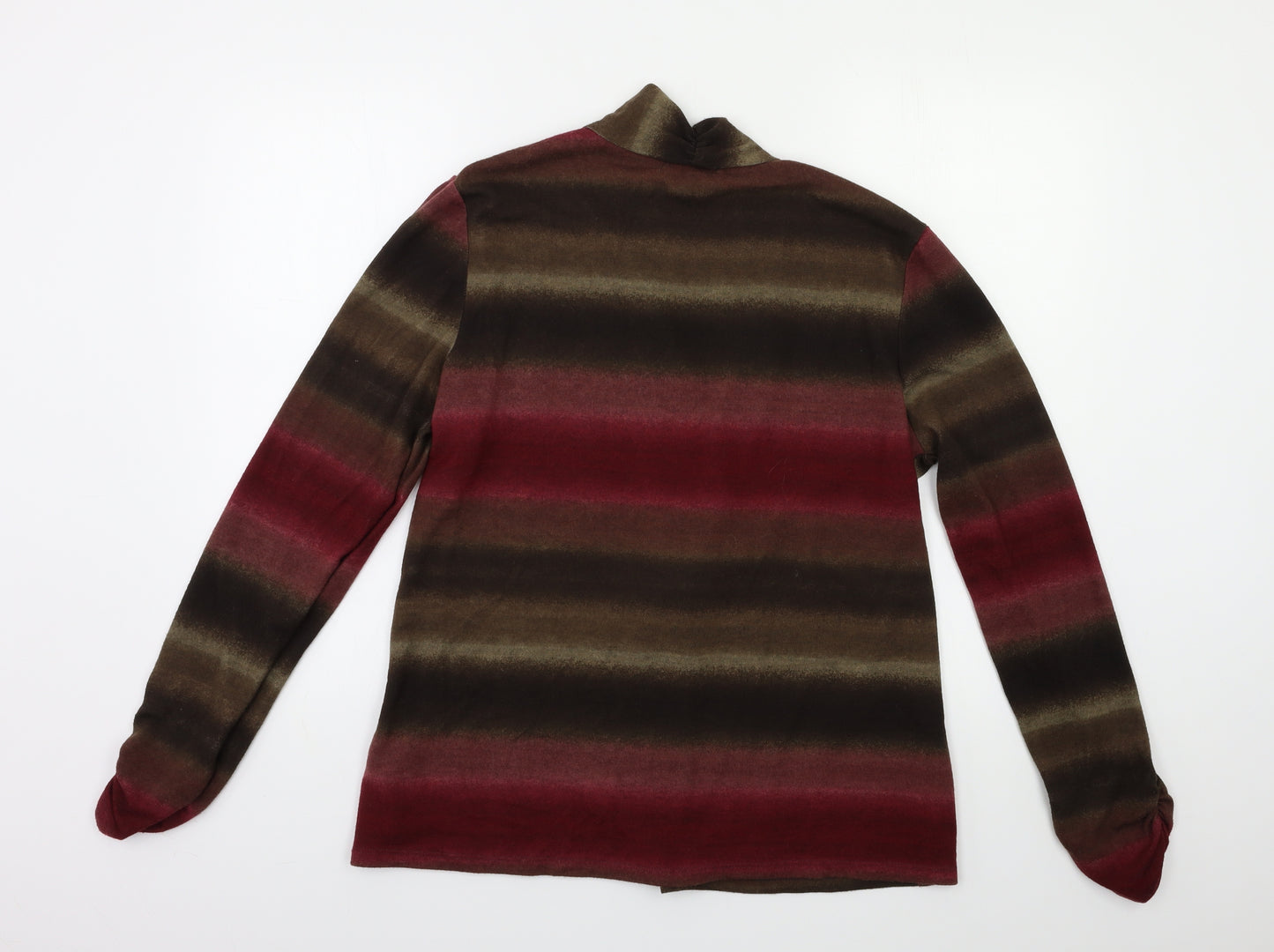 Basini Womens Red Striped  Cardigan Jumper Size 18