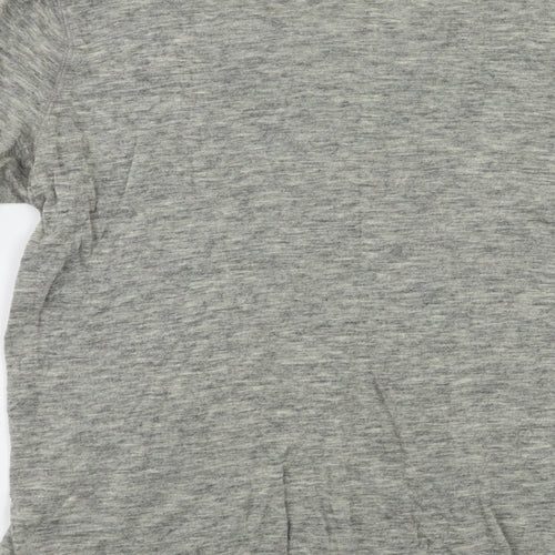 M&S Womens Grey   Basic Blouse Size 14  - Embelished Neckline