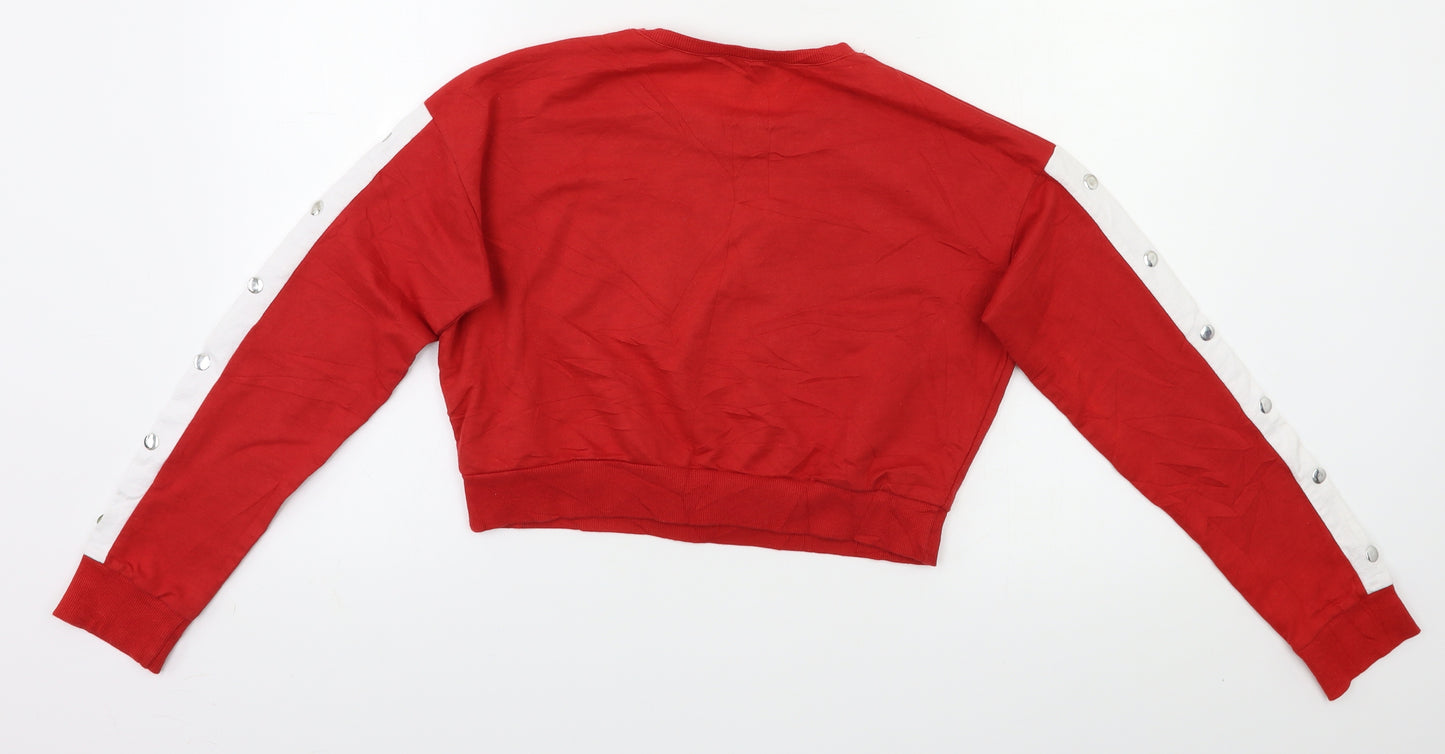 Select Womens Red   Pullover Sweatshirt Size 8