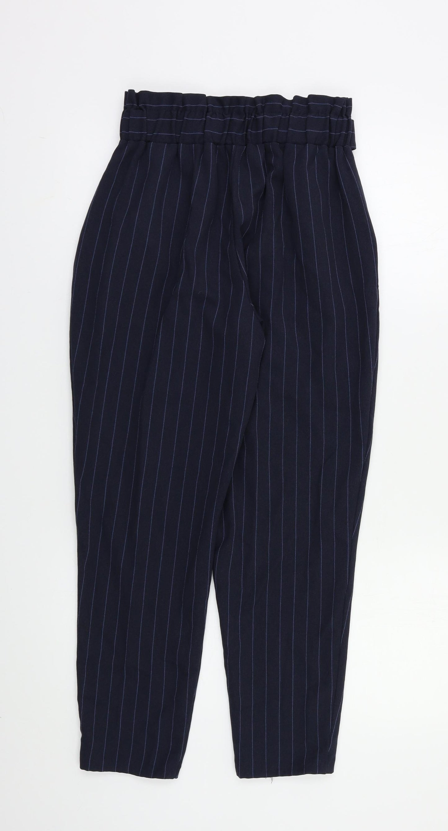 TU Womens Blue Striped  Dress Pants Trousers Size 8 L25 in