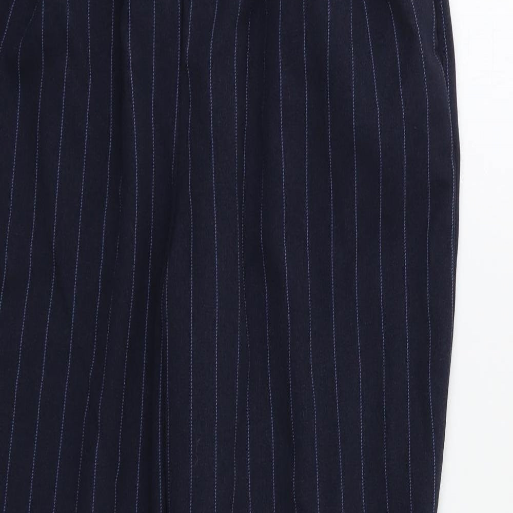 TU Womens Blue Striped  Dress Pants Trousers Size 8 L25 in