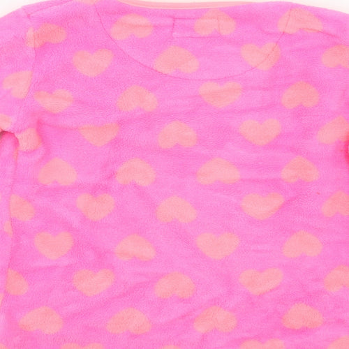 YD Girls Pink Geometric  Top Pyjama Top Size 10 Years  - hearts