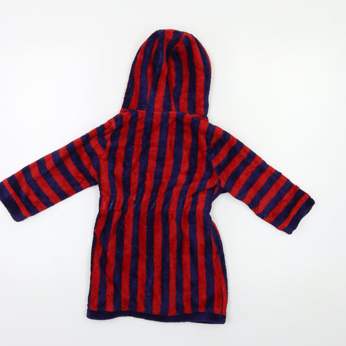 miniclub Boys Red Striped   Robe Size 2 Years