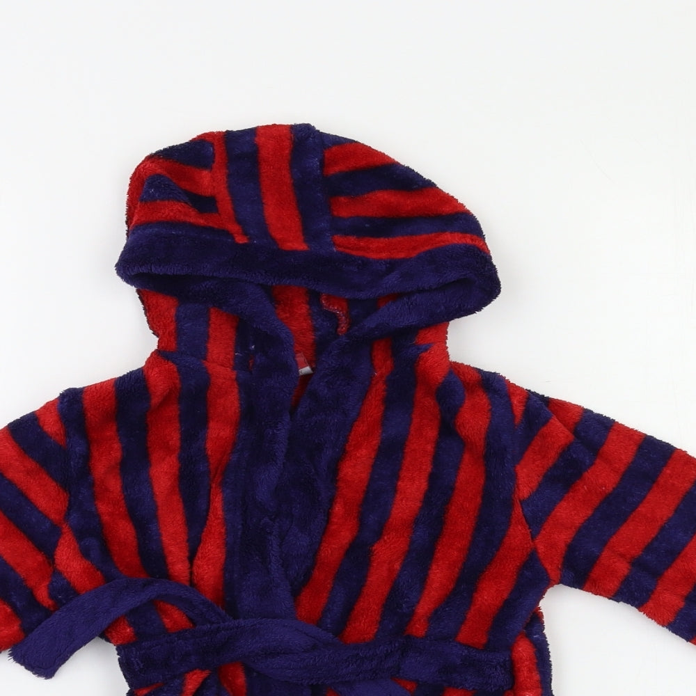 miniclub Boys Red Striped   Robe Size 2 Years