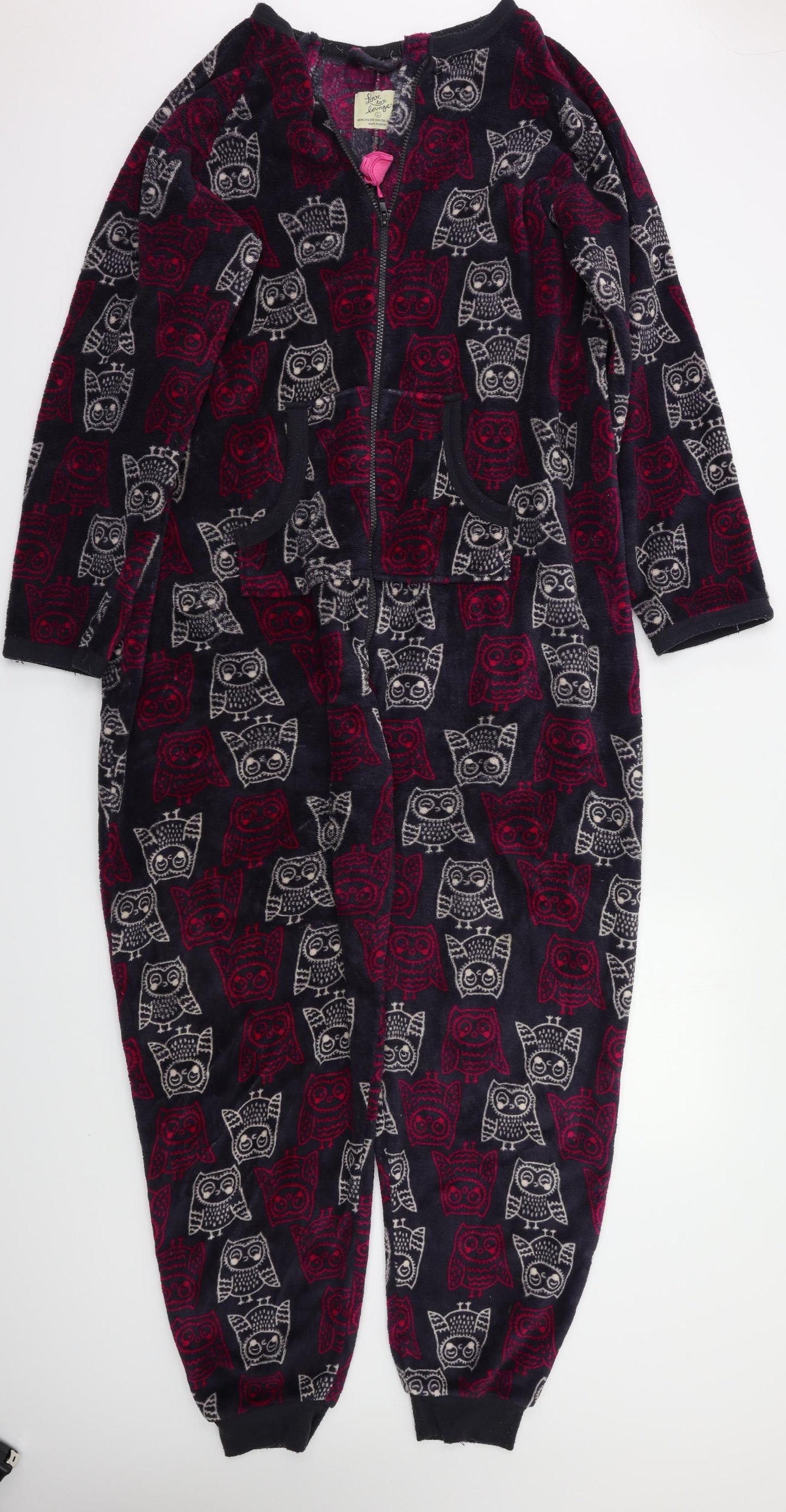 Primark Womens Purple Geometric   Bodysuit Size L