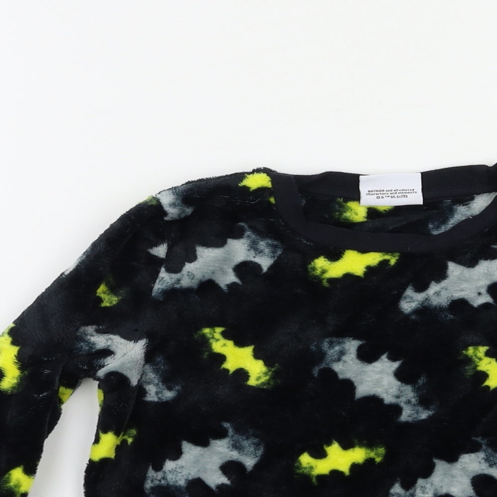 Nutmeg Boys Black Geometric  Pullover Sweatshirt Size 4-5 Years  - Batman