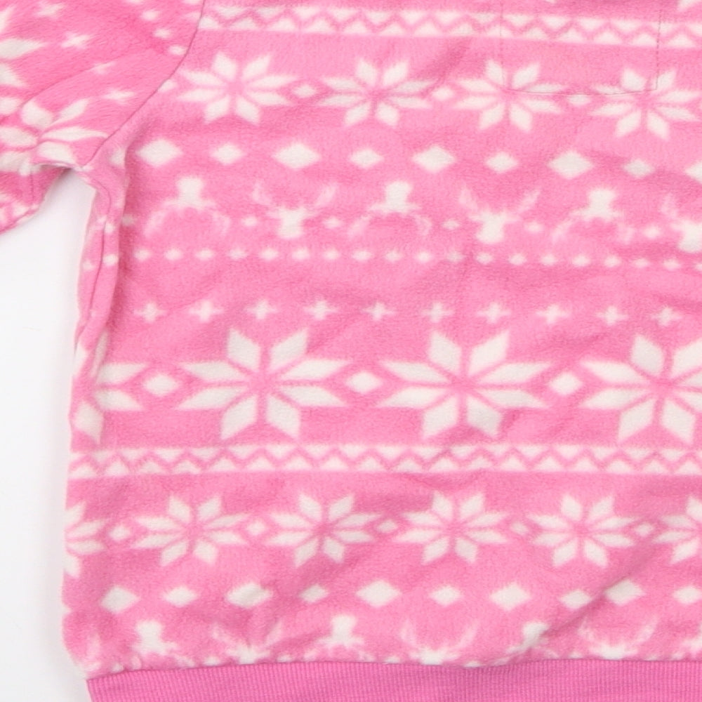 TU Girls Pink Fair Isle  Top Pyjama Top Size 6-7 Years