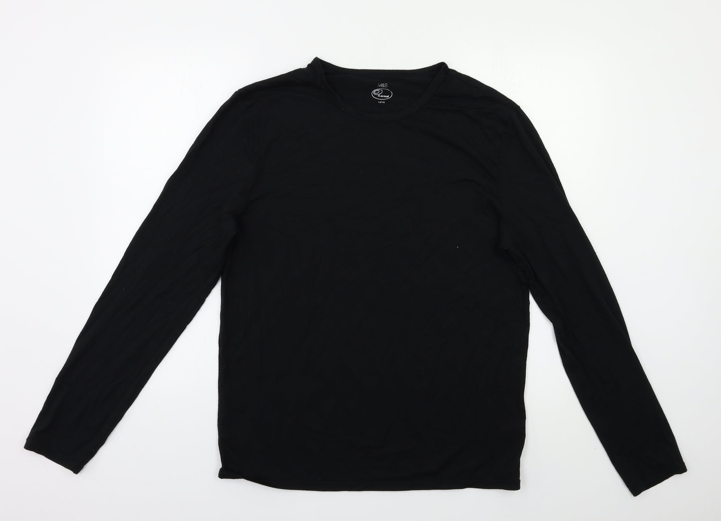 M&S Womens Black   Basic T-Shirt Size L