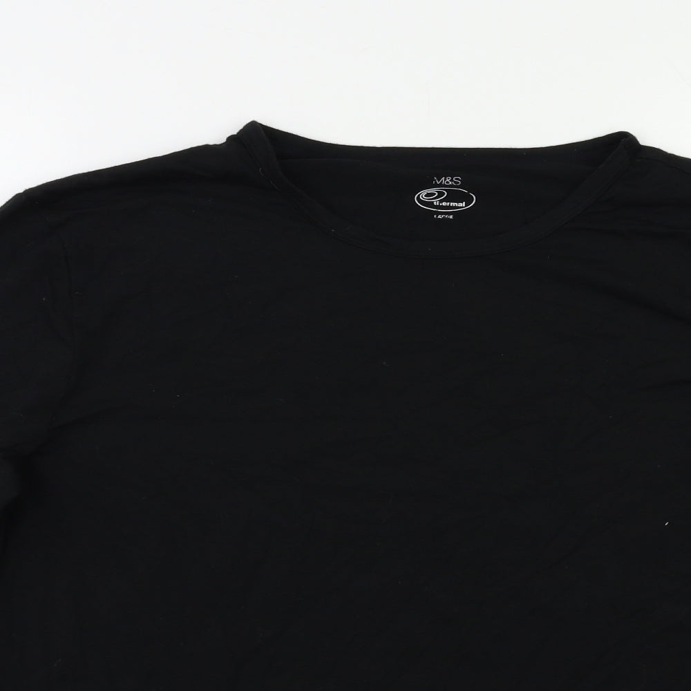 M&S Womens Black   Basic T-Shirt Size L