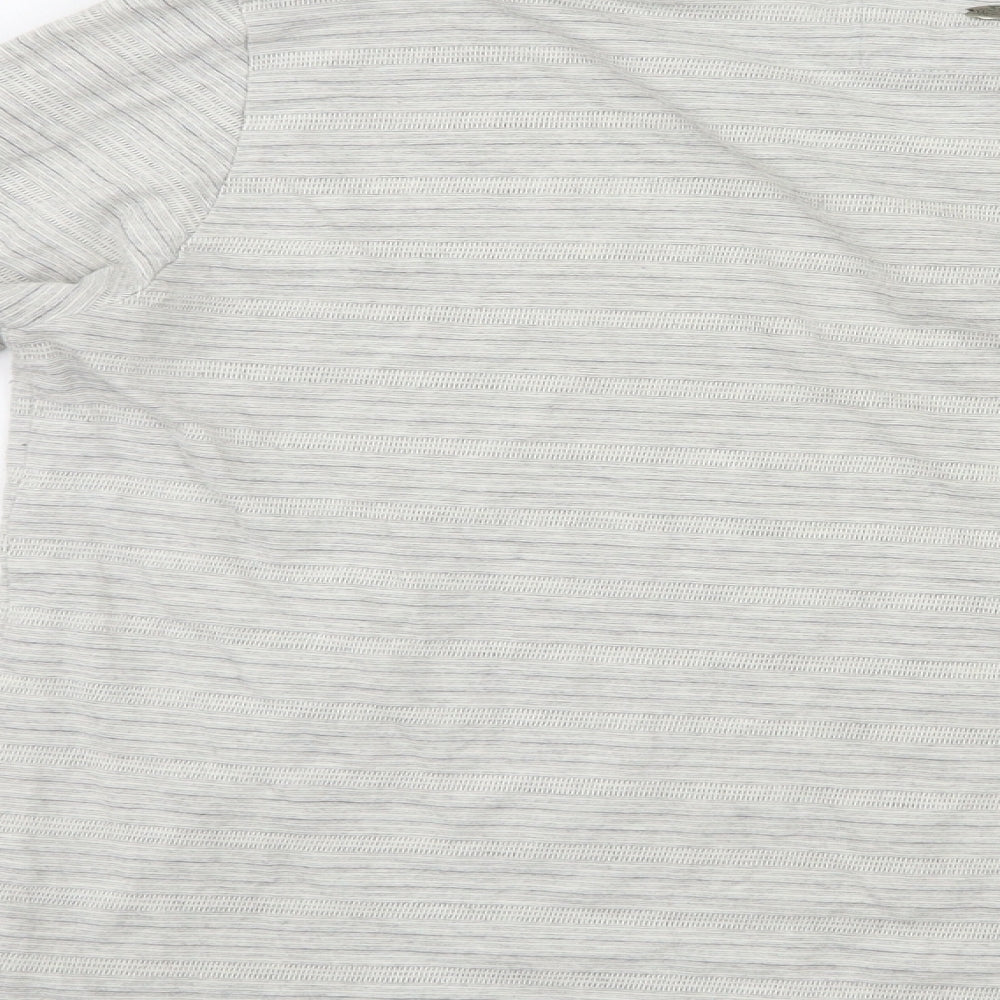 Morley Mens Grey Striped  Pullover Sweatshirt Size L