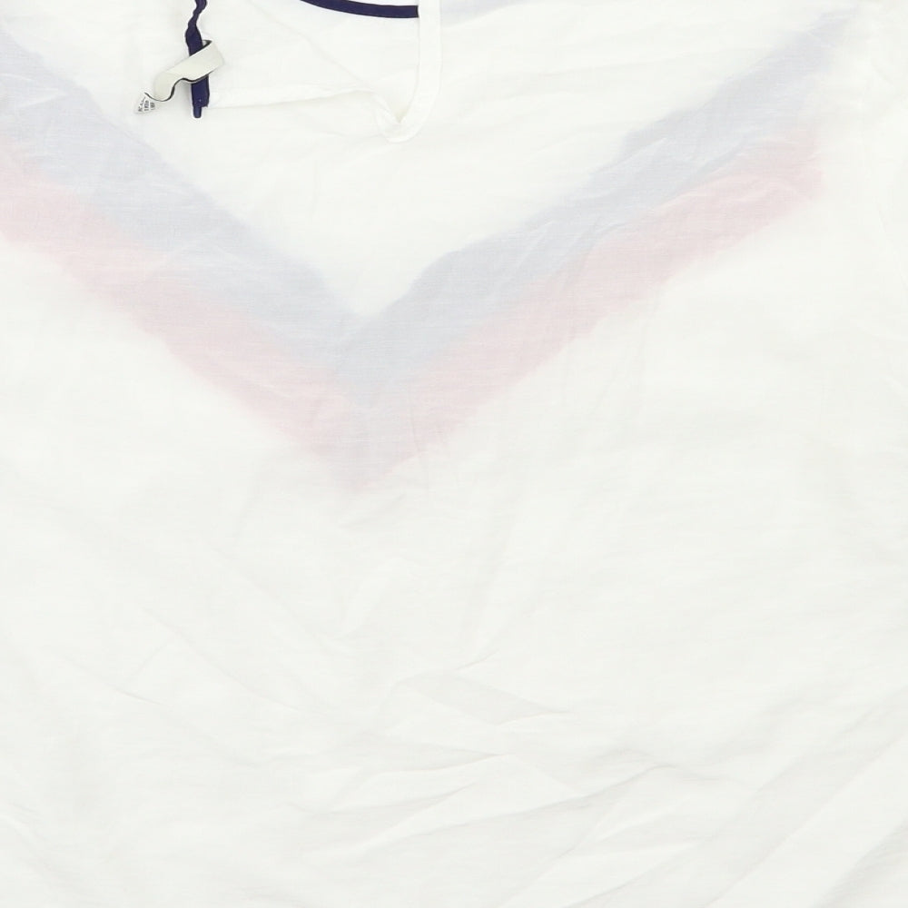 Stradivarius Womens White Striped  Basic Blouse Size S