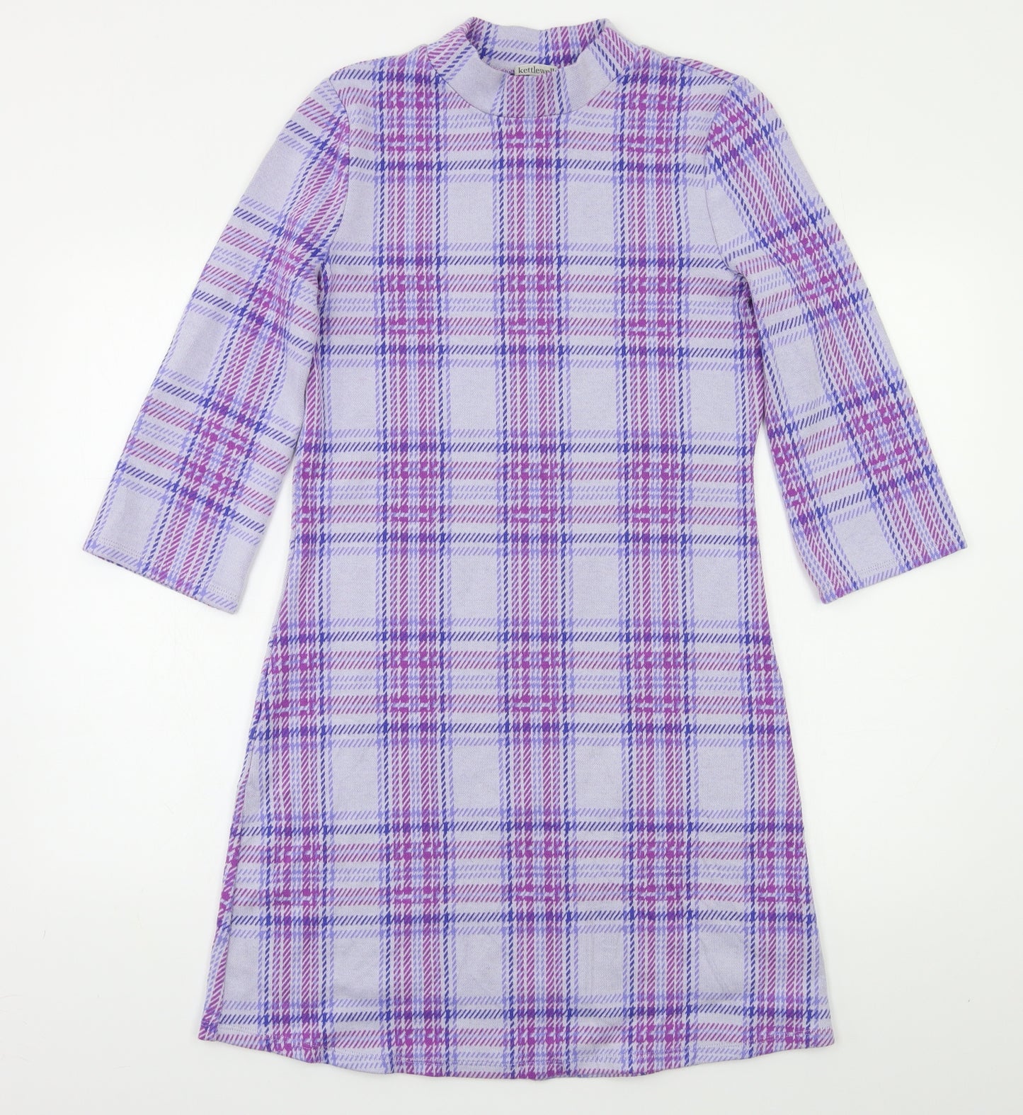 Kettlewell Womens Purple Check  A-Line  Size S