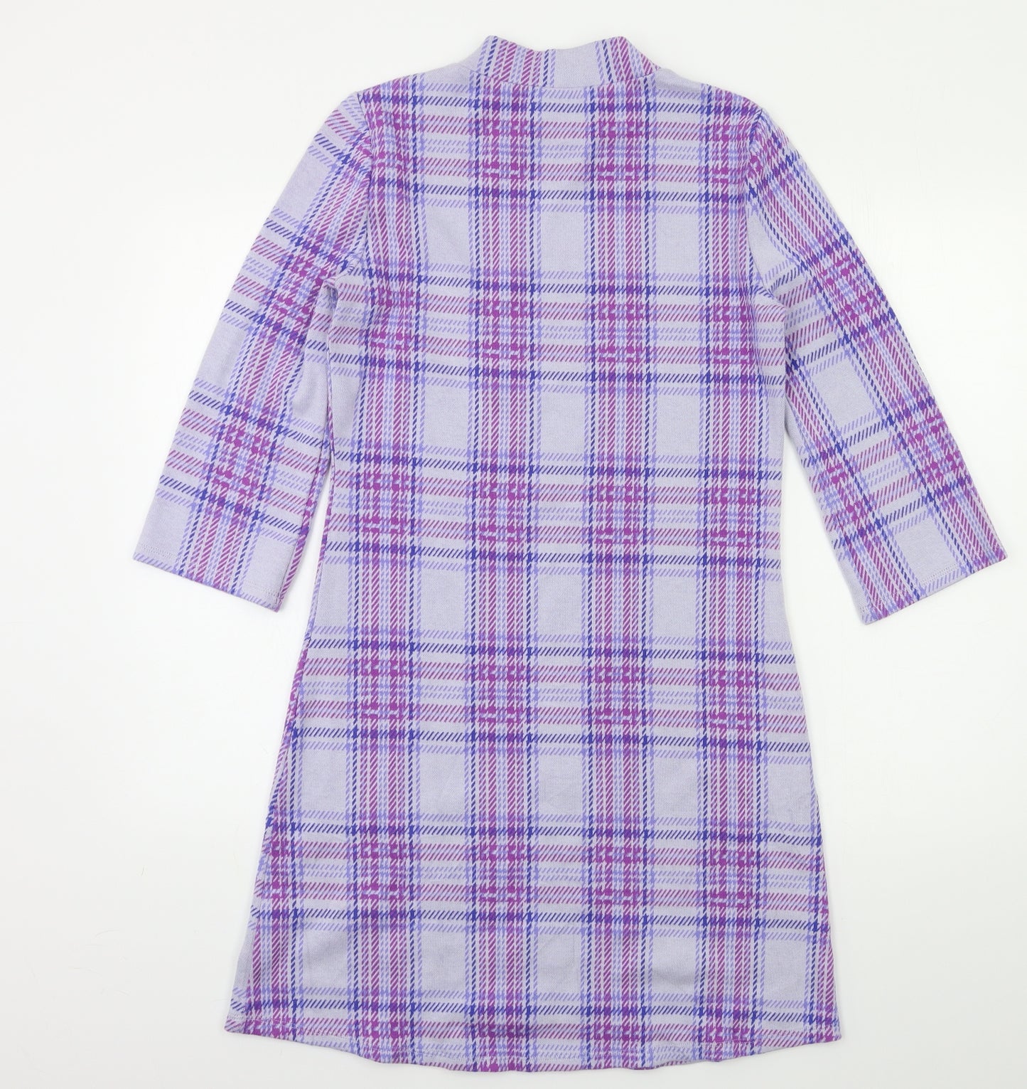 Kettlewell Womens Purple Check  A-Line  Size S