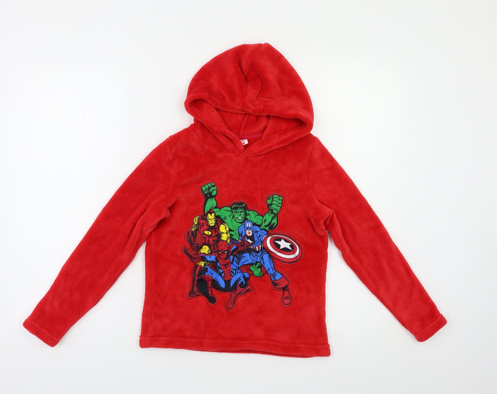 Marvel Comics Girls Red Pullover Hoodie Size 9 Years - Superheroes
