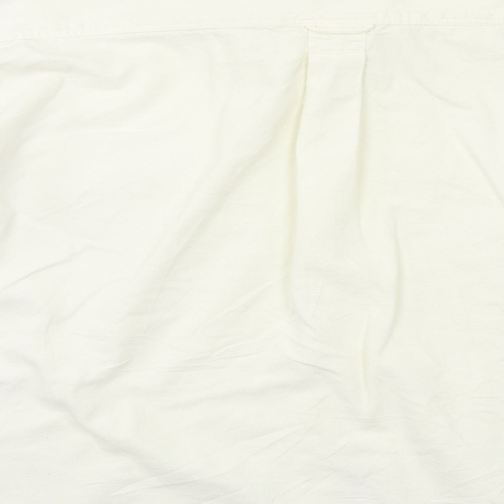 M&S Mens White    Button-Up Size M