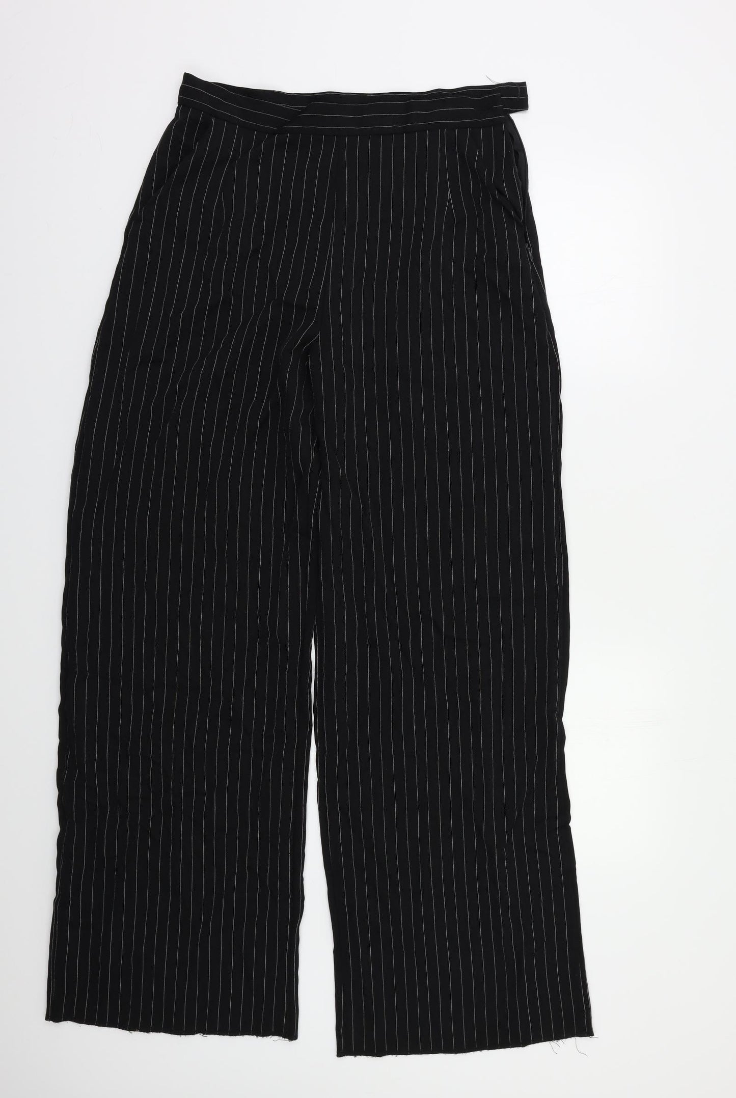 Love Womens Black Striped  Trousers  Size M L31 in