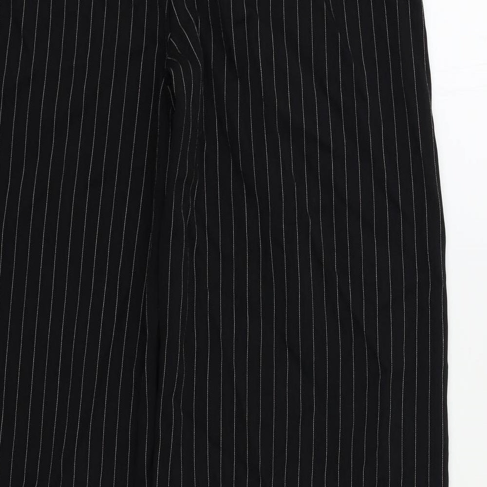 Love Womens Black Striped  Trousers  Size M L31 in