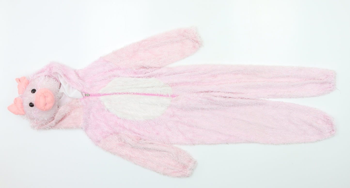 Smiffys Girls Pink    Bodysuit Size 4-5 Years  - Piglet