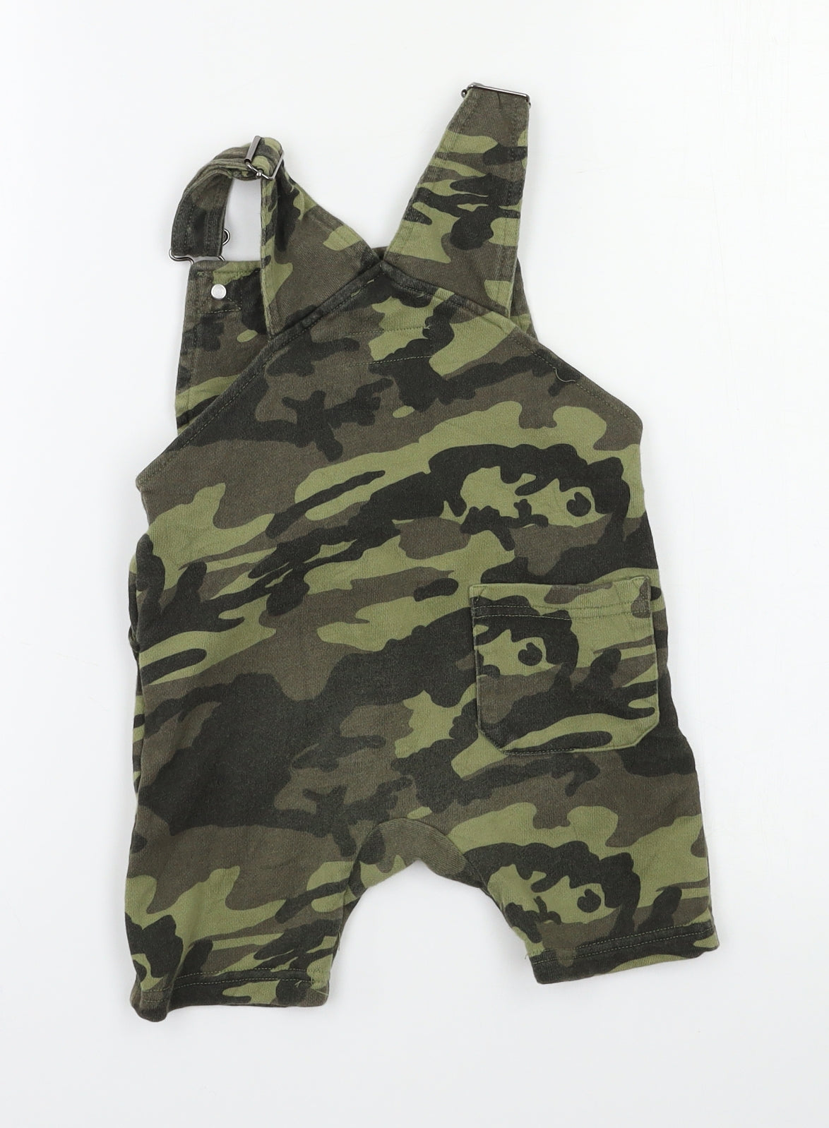 NEXT Boys Green Camouflage  Dungarees Trousers Size 2-3 Years