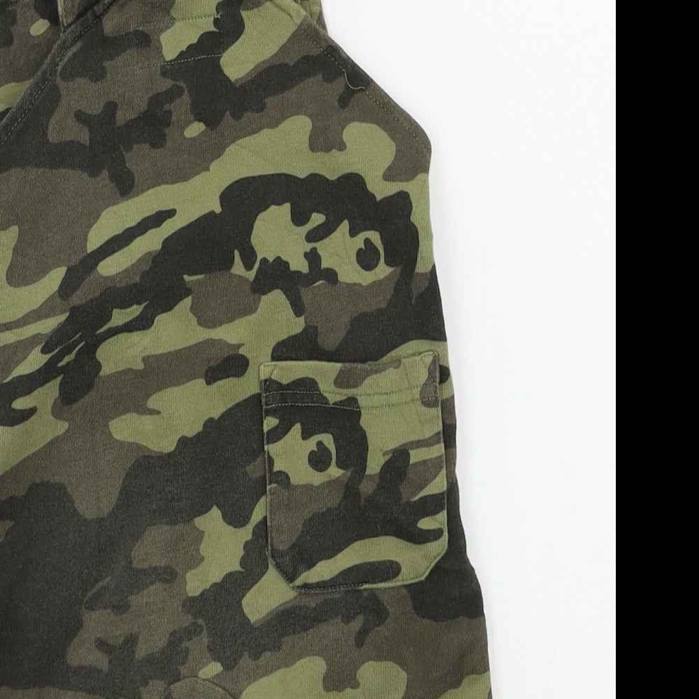 NEXT Boys Green Camouflage  Dungarees Trousers Size 2-3 Years