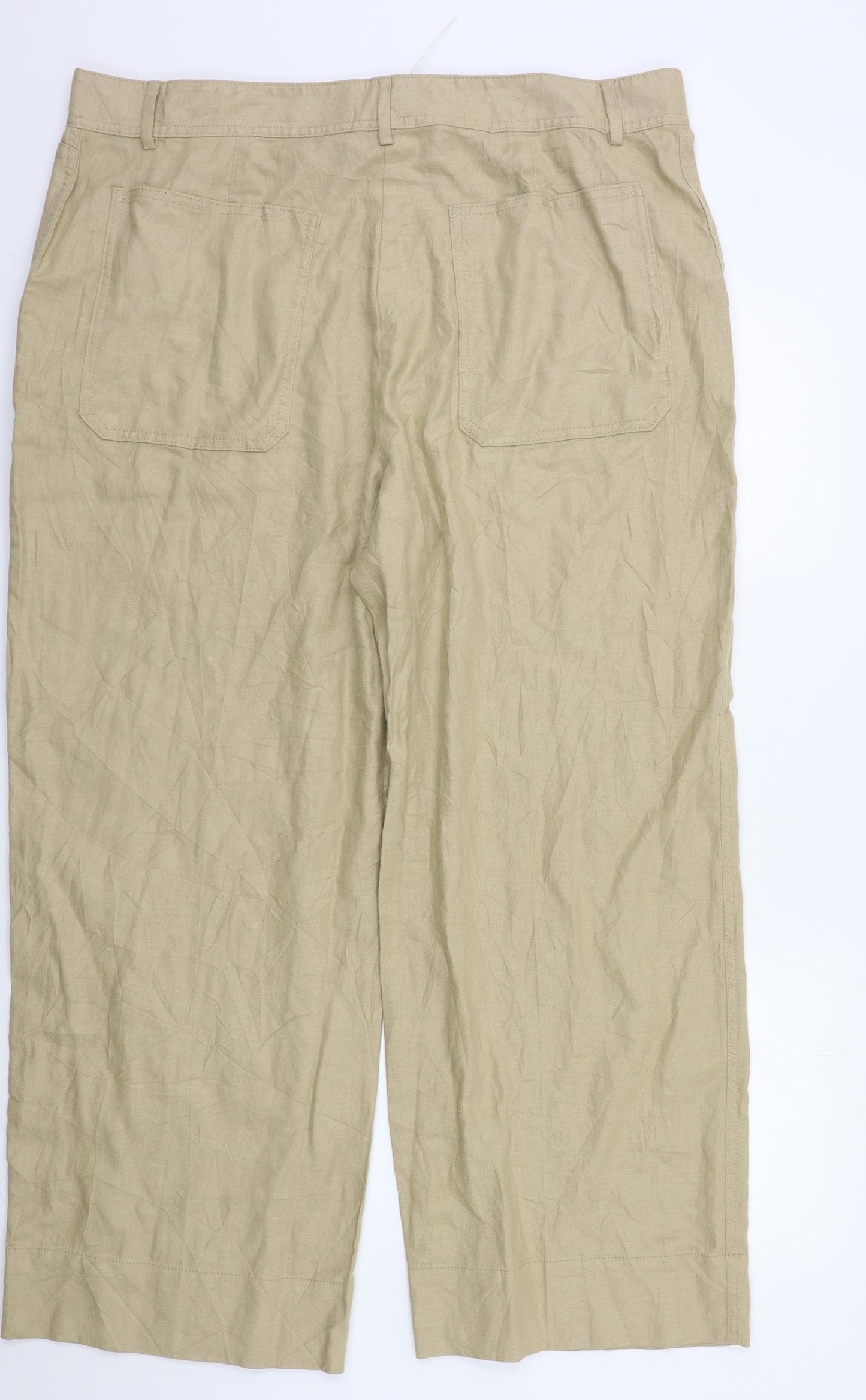 M&S Womens Beige   Trousers  Size 20 L29 in