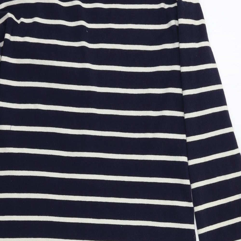 LK Bennett Womens Blue Striped  Cardigan Jumper Size M