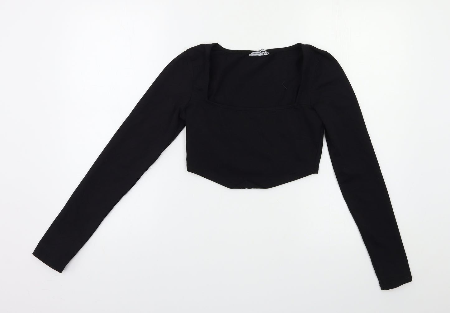ASOS Womens Black   Cropped T-Shirt Size 10