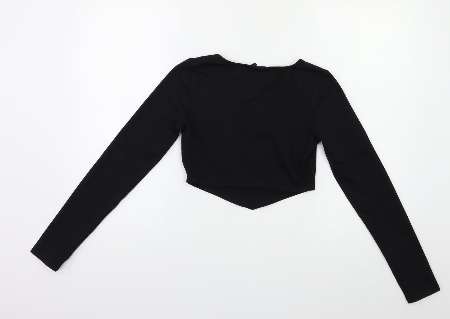 ASOS Womens Black   Cropped T-Shirt Size 10