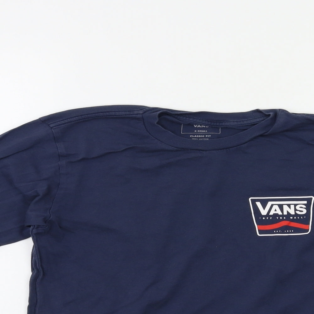 VANS Mens Blue    T-Shirt Size XS