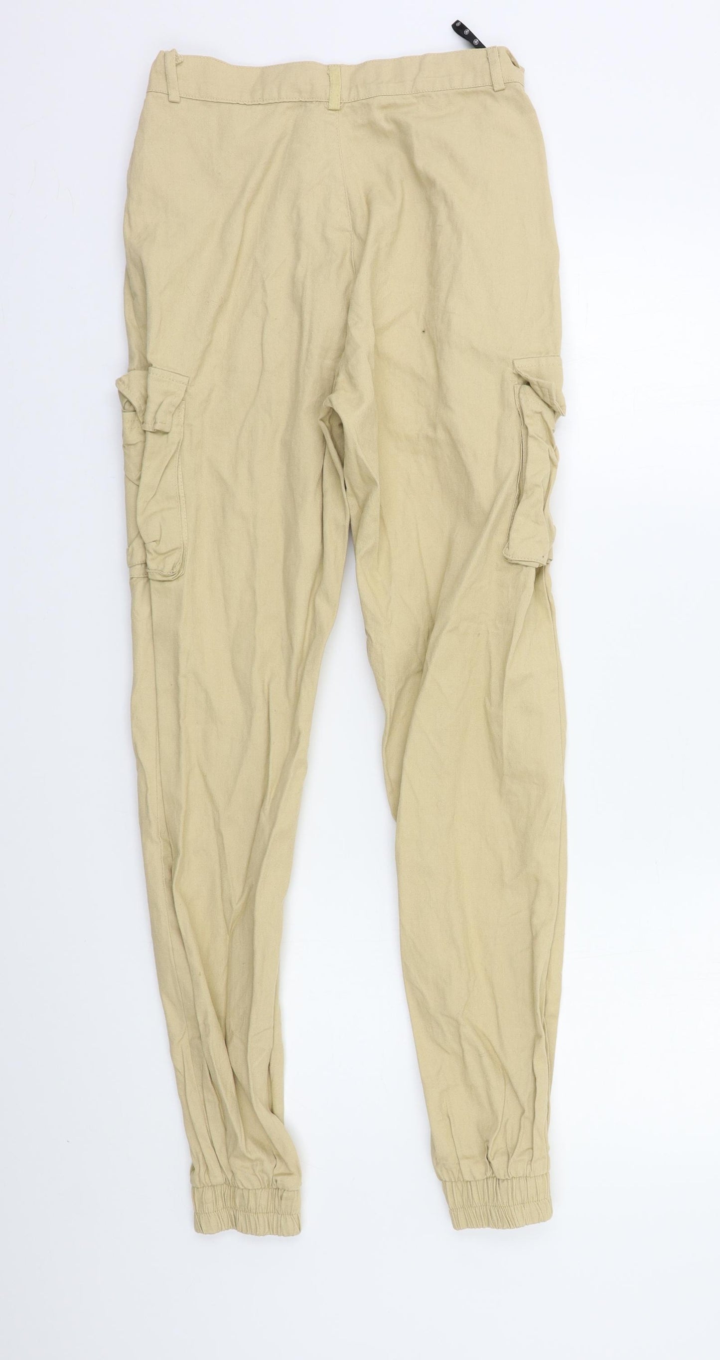 Missguided Womens Beige   Cargo Trousers Size 8 L28 in