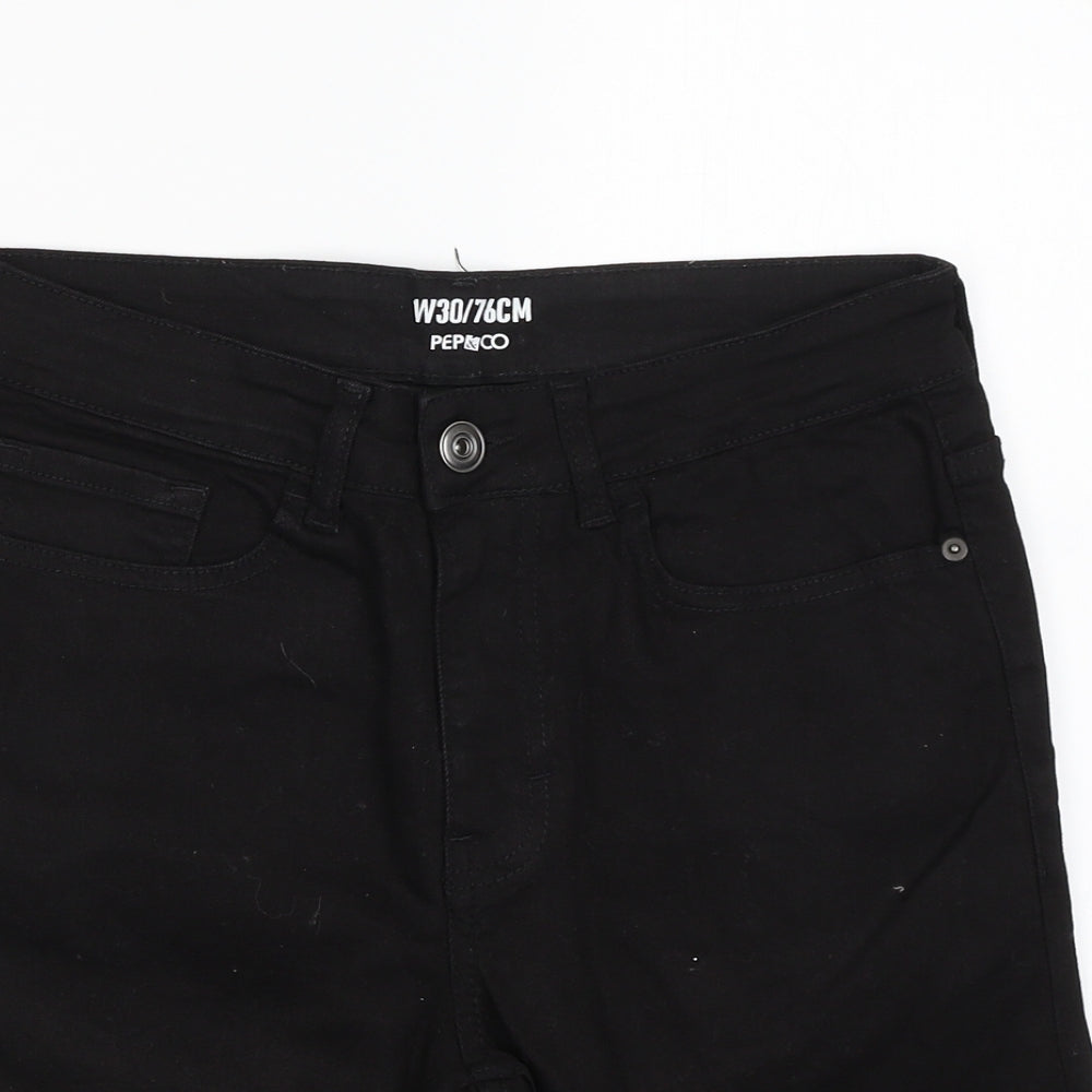 Pep&Co Womens Black   Cargo Shorts Size 30
