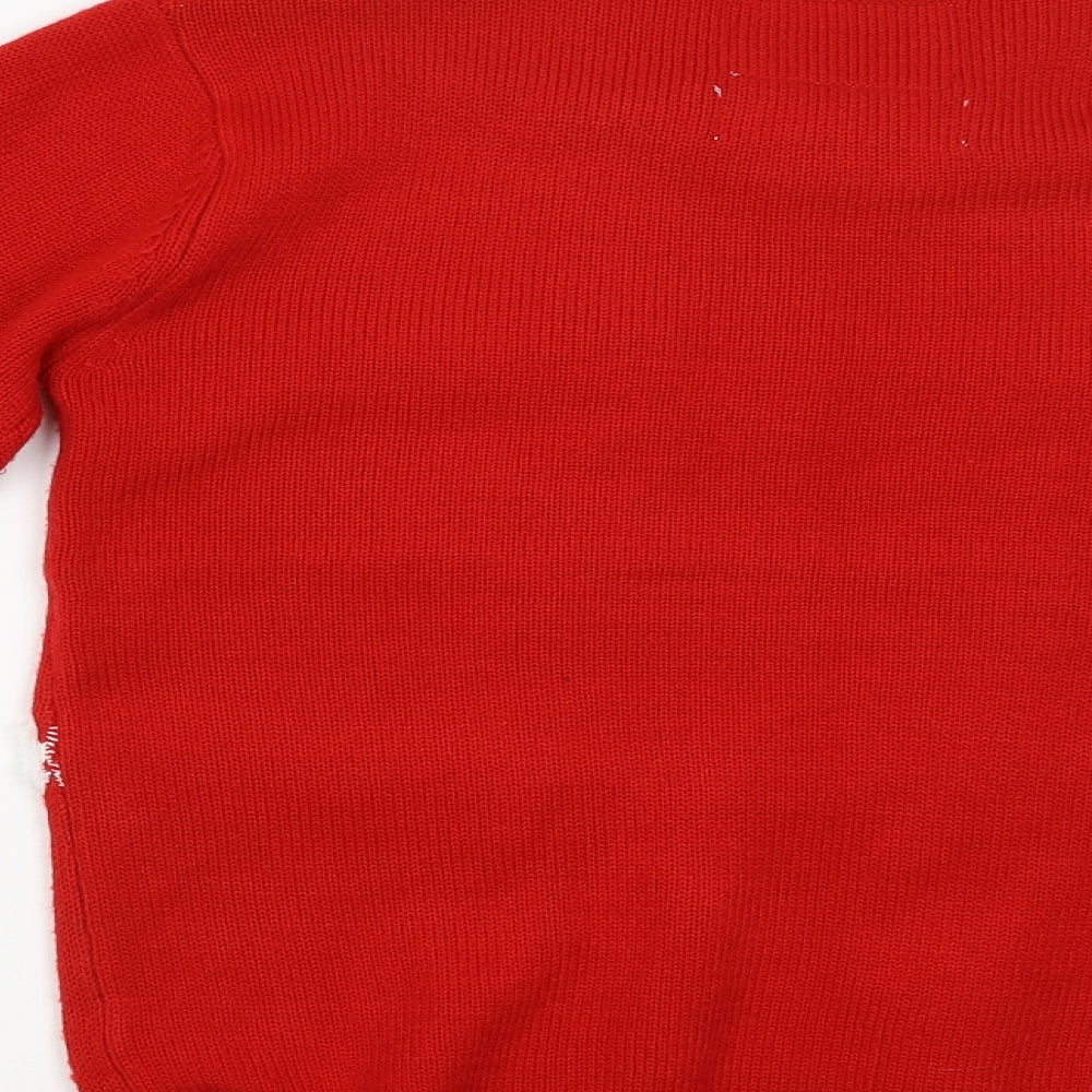 Cedar Wood State Womens Red   Pullover Jumper Size S  - Christmas Jumper