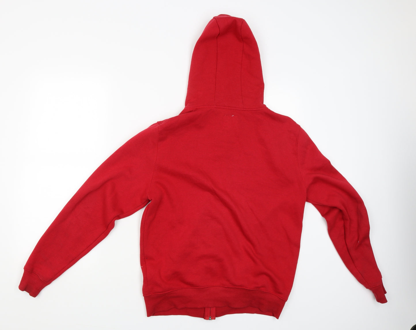 Cedar Wood State Mens Red   Full Zip Hoodie Size M