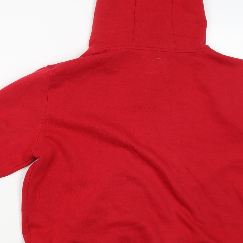 Cedar Wood State Mens Red   Full Zip Hoodie Size M